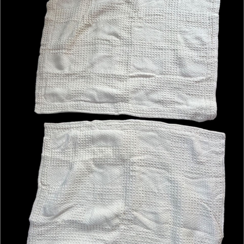 Vintage textured designer pair of pillow cases for sale